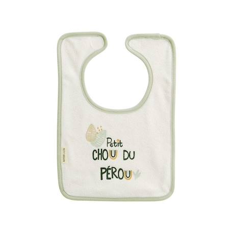 Lot de 3 bavoirs bébé Mon Petit Chou du Pérou BLANC 3 - vertbaudet enfant 