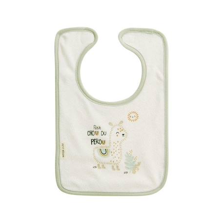 Lot de 3 bavoirs bébé Mon Petit Chou du Pérou BLANC 4 - vertbaudet enfant 