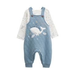 -Ensemble salopette bébé en coton matelassé et t-shirt Petite Balade