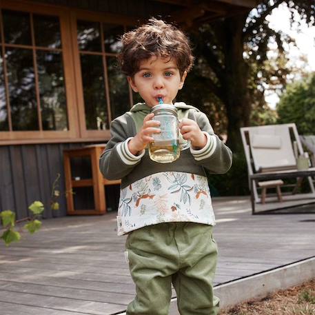 Sweat-shirt à capuche bébé en molleton Montreal VERT 4 - vertbaudet enfant 