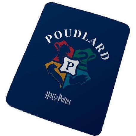 Plaid - WARNER BROS - HARRY POTTER - Bleu - 100% polyester - 110x140 cm BLEU 1 - vertbaudet enfant 