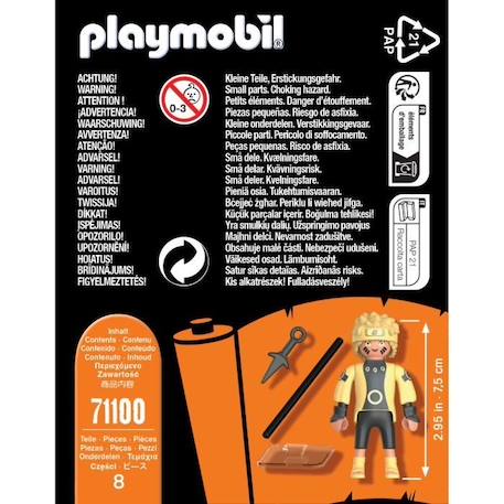 PLAYMOBIL 71100 Naruto Rikudou Sennin Mode, Naruto Shippuden, Figurine de Collection avec Accessoires, Dès 5 ans BLEU 4 - vertbaudet enfant 