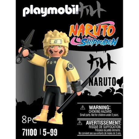 PLAYMOBIL 71100 Naruto Rikudou Sennin Mode, Naruto Shippuden, Figurine de Collection avec Accessoires, Dès 5 ans BLEU 3 - vertbaudet enfant 