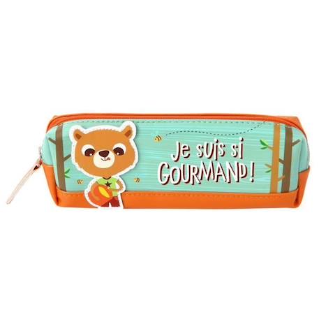 Trousse enfant - DRAEGER PARIS - Je suis si gourmand - Orange - Plastique - 19 x 6 x 3,5 cm - Zippée ORANGE 2 - vertbaudet enfant 