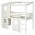 Pack lit cabane mi-hauteur avec matelas 90x200 cm Alma blanc BLANC 2 - vertbaudet enfant 