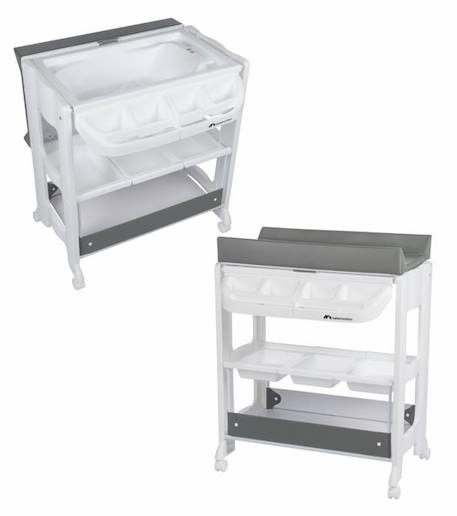 BEBECONFORT Rosie Table à langer et baignoire 2en 1, De la naissance à 12 mois (11kg), Mineral Gray GRIS 2 - vertbaudet enfant 