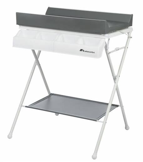 BEBECONFORT Bellis Table à langer et baignoire 2en 1, Pliable, De la naissance à 12 mois (11kg), Mineral Gray GRIS 1 - vertbaudet enfant 