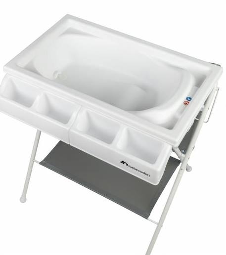 BEBECONFORT Bellis Table à langer et baignoire 2en 1, Pliable, De la naissance à 12 mois (11kg), Mineral Gray GRIS 5 - vertbaudet enfant 