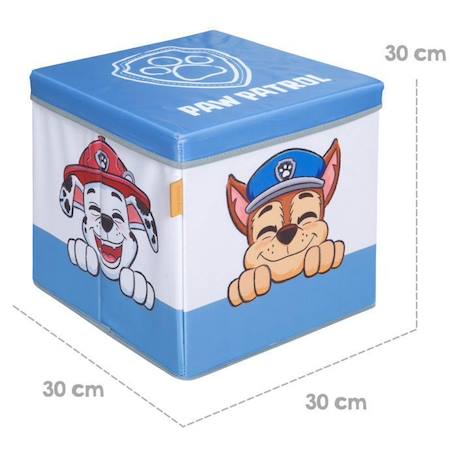 Tabouret Cube avec Rangement pour Enfant ROBA Pat'Patrouille - Motif Chiens Chase Ruben & Marcus - Bleu - Blanc BLEU 6 - vertbaudet enfant 