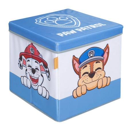 Tabouret Cube avec Rangement pour Enfant ROBA Pat'Patrouille - Motif Chiens Chase Ruben & Marcus - Bleu - Blanc BLEU 3 - vertbaudet enfant 