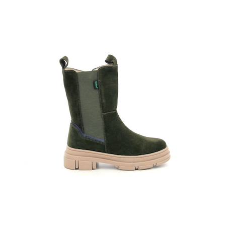 KICKERS Boots Kick Goz kaki BLANC+BLANC+MARRON+NOIR+VERT 17 - vertbaudet enfant 