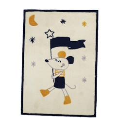 Tapis De Chambre 90x17cm en acrylique blanc  - vertbaudet enfant