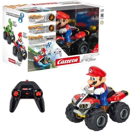 Quad radiocommandé Mario Kart™ - CARRERA-TOYS - Mario - 2,4GHz - Pile - Garçon - 6 ans et plus ROUGE 4 - vertbaudet enfant 