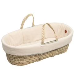 Puériculture-Couffin bébé avec Matelas Habillage et Drap Housse Beige Taille Unique