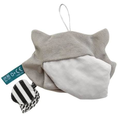 Doudou bouillotte chaud et froid avec noyaux de cerise Raton 16 x 11 cm Gris GRIS 4 - vertbaudet enfant 