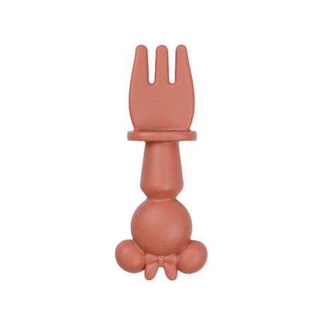 SET DE 2 COUVERTS SILICONE - 2 PCS silicone cutlery set MINNIE ROUGE 2 - vertbaudet enfant 