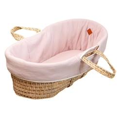 Puériculture-Lit de voyage et accessoires sommeil-Lit parapluie, couffin, berceau-Couffin bébé avec Matelas Habillage et Drap Housse Rose Taille Unique