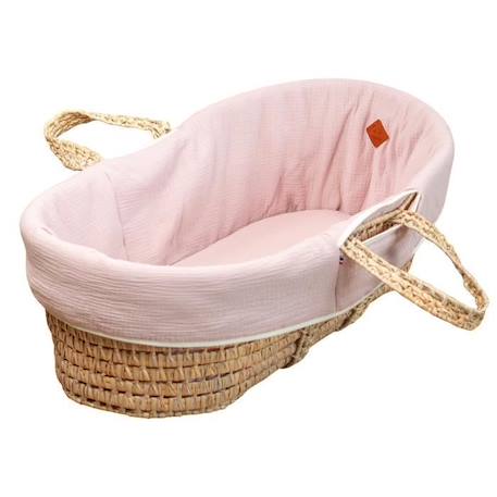 Couffin bébé avec Matelas Habillage et Drap Housse Rose Taille Unique ROSE 1 - vertbaudet enfant 