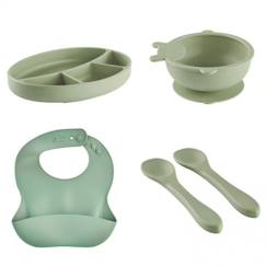 Puériculture-PACK REPAS SILICONE - VERT CACTUS