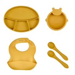 Puériculture-PACK REPAS SILICONE - JAUNE MIEL