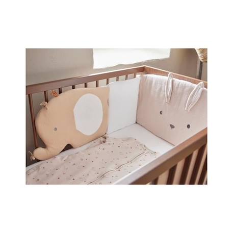 Tour de lit et protège barreaux mousseline de coton - beige BEIGE 3 - vertbaudet enfant 