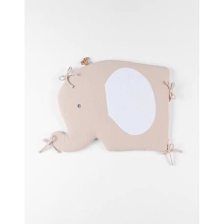 Tour de lit et protège barreaux mousseline de coton - beige BEIGE 4 - vertbaudet enfant 