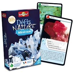 Jouet-Jeu de société - BIOVIVA - Défis Nature-Minéraux - Pour enfants à partir de 7 ans - Jeu de carte - Durée 30 min