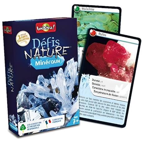 Jeu de société - BIOVIVA - Défis Nature-Minéraux - Pour enfants à partir de 7 ans - Jeu de carte - Durée 30 min BLEU 1 - vertbaudet enfant 