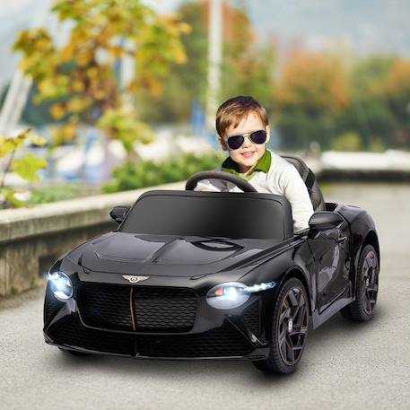 HOMCOM - Voiture Électrique pour Enfant - Plastique - 108x65x45cm - Noir BLANC 3 - vertbaudet enfant 