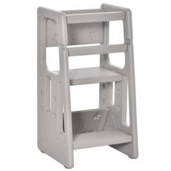 Chambre et rangement-HOMCOM - tour d'apprentissage pour enfants - HDPE - 47x47x90cm - Gris