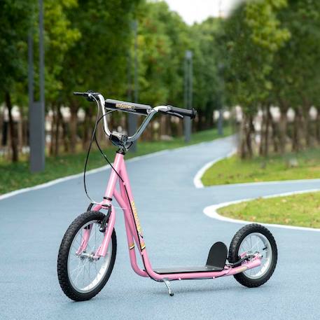 HOMCOM - Trottinette - Acier - 135x58x100cm - Rose ROSE 3 - vertbaudet enfant 