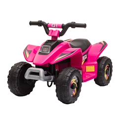 Jouet-Jeux de plein air-HOMCOM - Quad électrique pour enfants - PP - 72x40x45.5cm - Rose