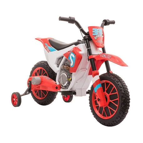 HOMCOM - Moto électrique pour enfants - PP - 106.5x51.5x68cm - Rouge ROUGE 1 - vertbaudet enfant 