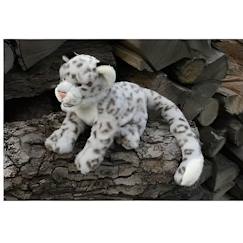 Jouet-Peluche Léopard des neiges - Ushuaia Junior - 32 cm - Pour Enfant - Blanc