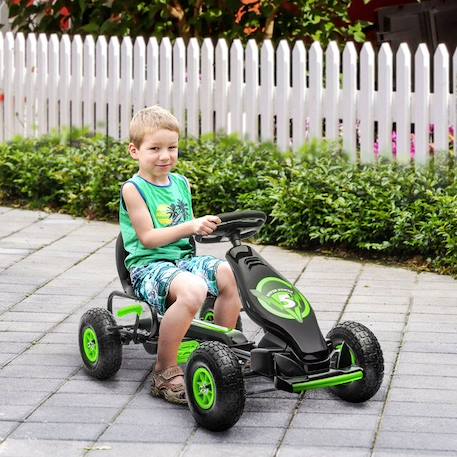 HOMCOM - Kart à pédales pour enfant - PP - 121x58x61cm - Vert VERT 2 - vertbaudet enfant 