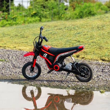 Moto cross électrique pour enfant - HOMCOM - effets sonores 2 vitesses 8 et 16 km/h batterie 12V moteur puissance 350 W rouge ROUGE 3 - vertbaudet enfant 