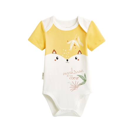 Lot de 2 bodies bébé manches courtes Petit Envahisseur JAUNE 2 - vertbaudet enfant 