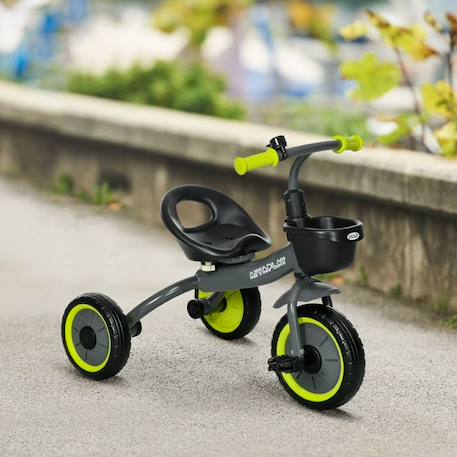 Tricycle enfants AIYAPLAY avec sonnette et panier - selle réglable avec dossier - pour enfant de 2 à 5 ans noir NOIR 3 - vertbaudet enfant 