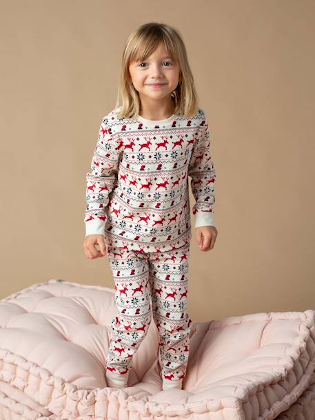 Fille-Pyjama, surpyjama-Pyjama Enfant Mixte De Noël En Coton Bio