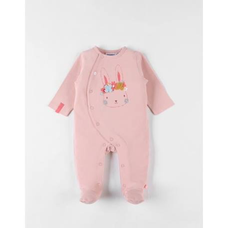 Pyjama 1 pièce fleuri en jersey blush ROSE 1 - vertbaudet enfant 