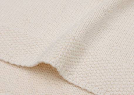 Couverture 100x150cm Cosy Knit - Ivory BLANC 4 - vertbaudet enfant 