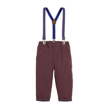 Pantalon garçon et bretelles Groovy - PETIT BEGUIN - Loose - Bordeaux - Violet ROUGE+VIOLET 2 - vertbaudet enfant 