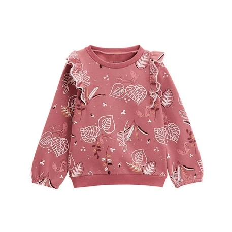 Sweat-shirt bébé en molleton Léonie ROSE 1 - vertbaudet enfant 