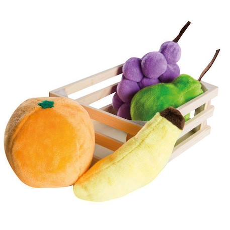 ROBA Jouets Fruits et Légumes pour Marchande et Cuisine Enfant + 4 Paniers en Bois MARRON 6 - vertbaudet enfant 