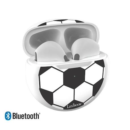 Écouteurs sans fil Bluetooth Football avec étui de chargement et de rangement BLANC 3 - vertbaudet enfant 