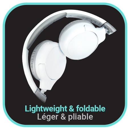 Casque 2 en 1 Bluetooth® et Filaire confortable et pliable design Acoustix BLANC 5 - vertbaudet enfant 