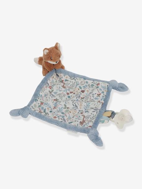 Doudou carré - LITTLE DUTCH bleu+poule Little Farm+rose poudré 2 - vertbaudet enfant 