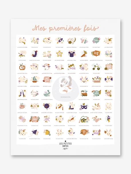 Affiche Mes premières fois - Lapin - LES PETITES DATES beige 3 - vertbaudet enfant 