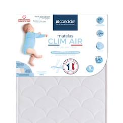 Chambre et rangement-Matelas Bébé 60x120x11cm Clim Air - Respirant - Sans Traitement - Qualité Absorbante - Garantie 5 Ans - Fabriqué En France