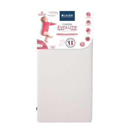 Matelas Bébé 70x140x12cm Évolutif - Face Bébé +10kg - Face Bébé -10kg - Hypoallergénique - Fabriqué En France - Garantie 5 Ans BLANC 2 - vertbaudet enfant 